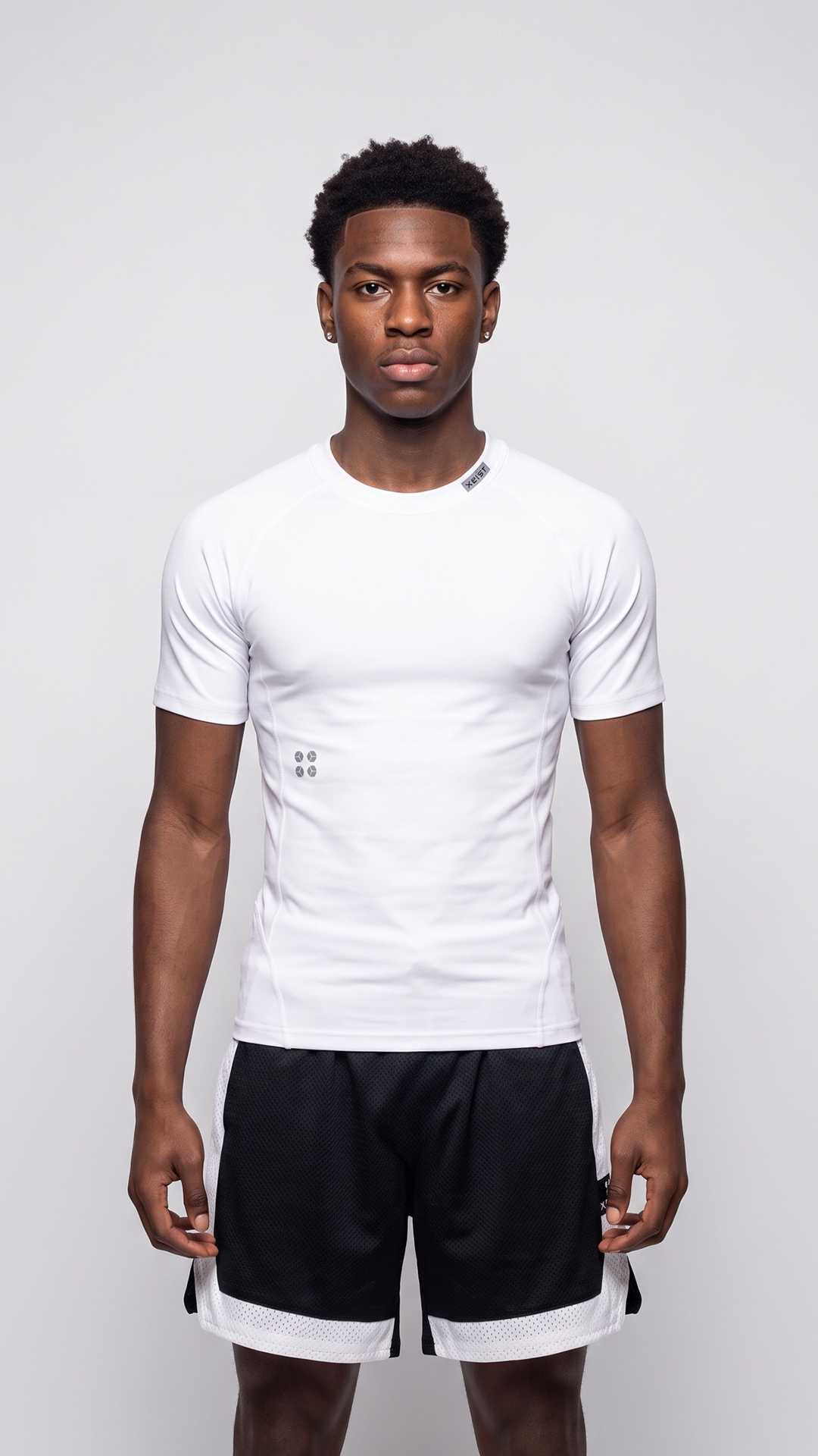 Mens Compression Short Sleeve - White