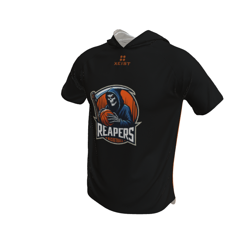 Basketball Stripe Short Sleeve Hooded Shooting Shirt. (x 10)