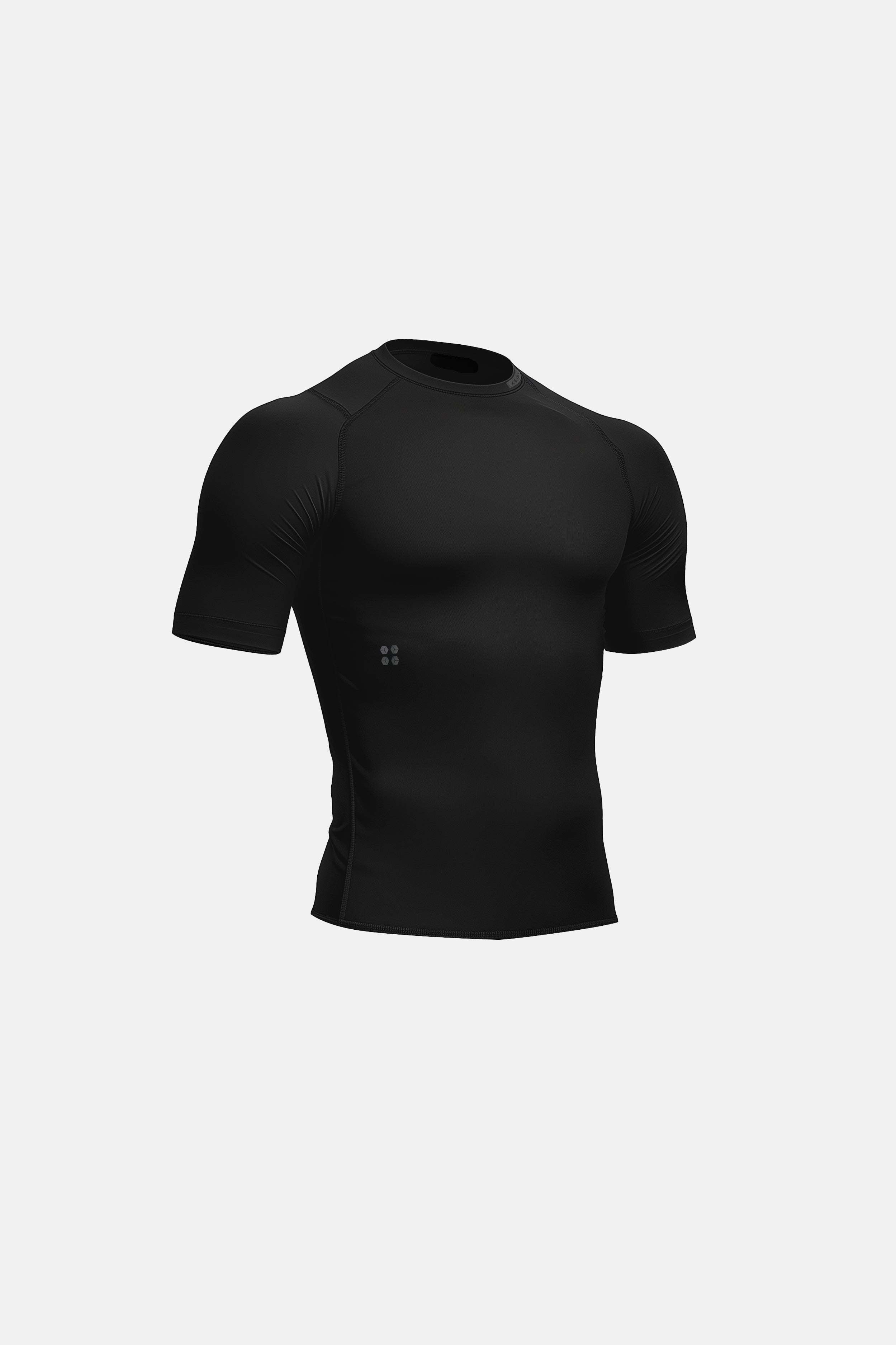 Kids Unisex Compression Short Sleeve - Black