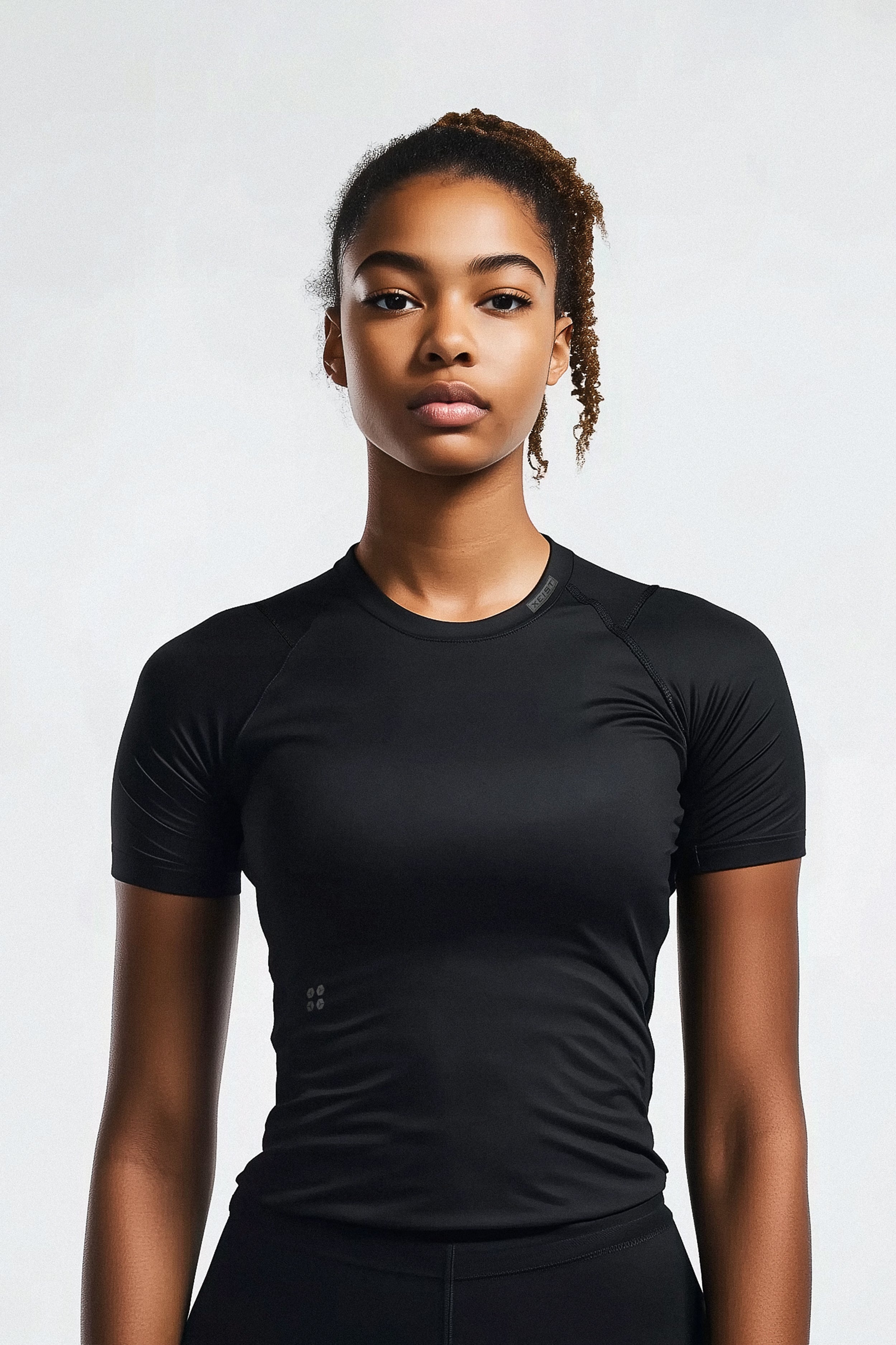 Kids Unisex Compression Short Sleeve - Black