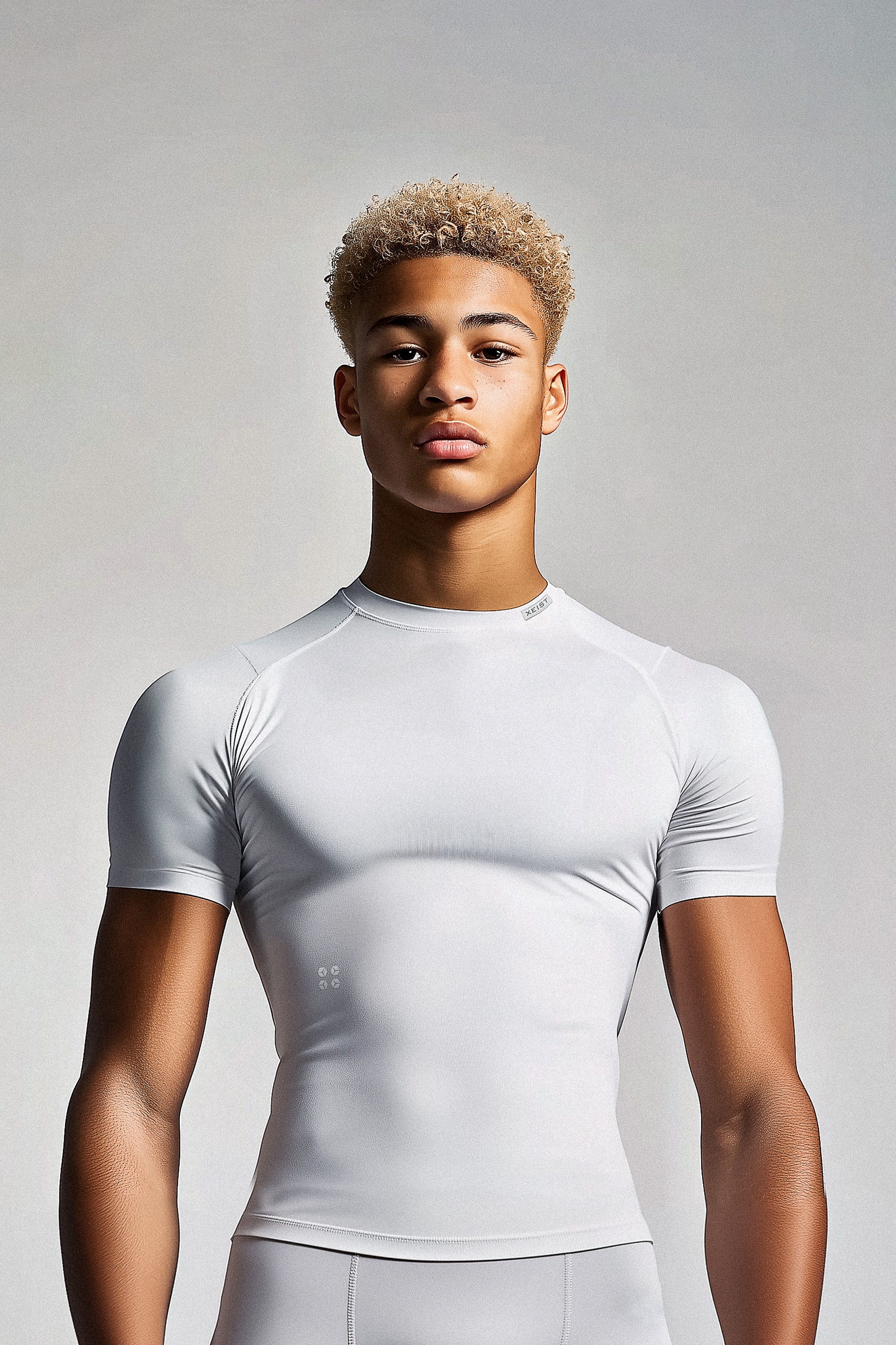 Mens Compression Short Sleeve - White