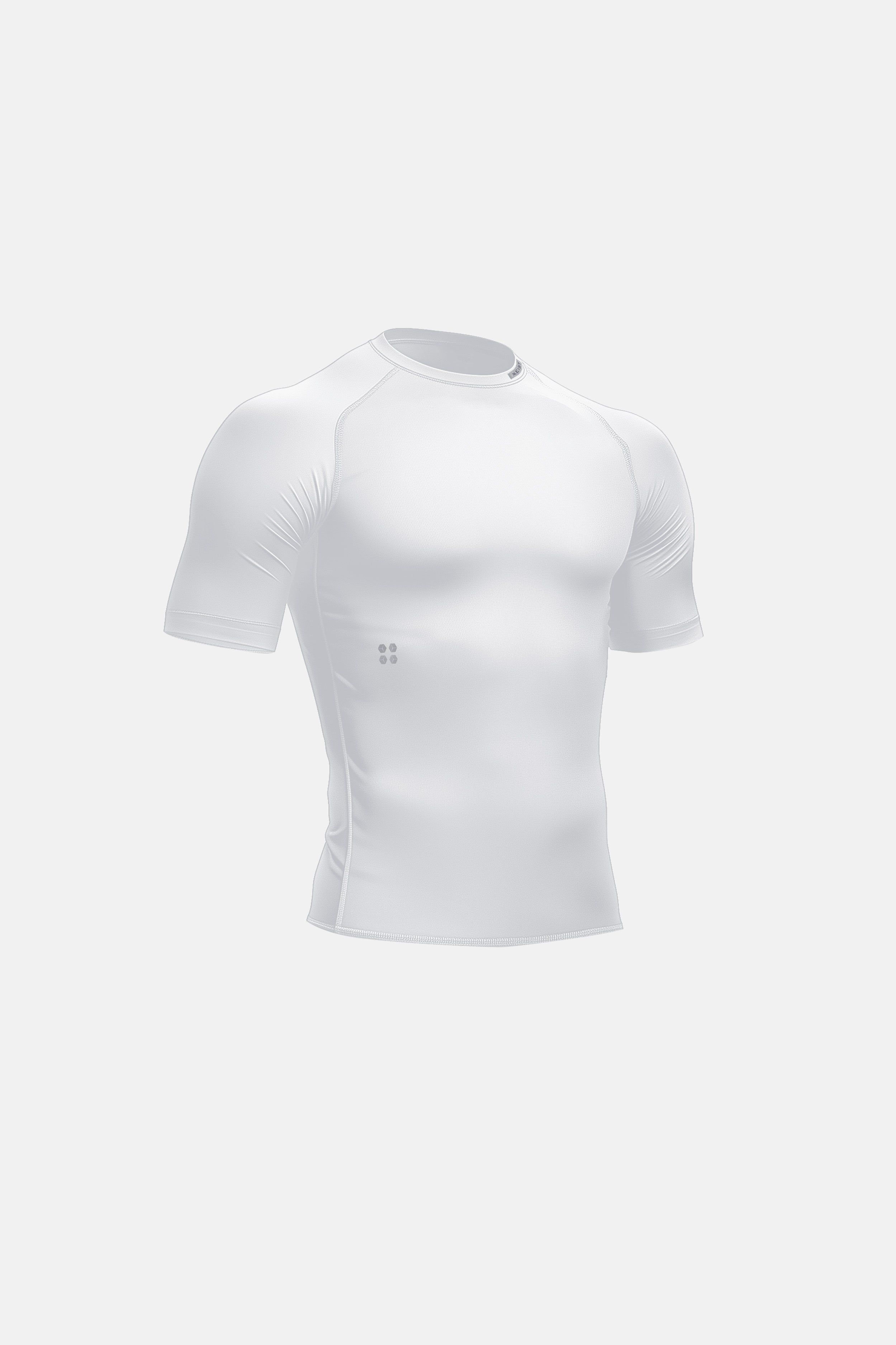 Mens Compression Short Sleeve - White