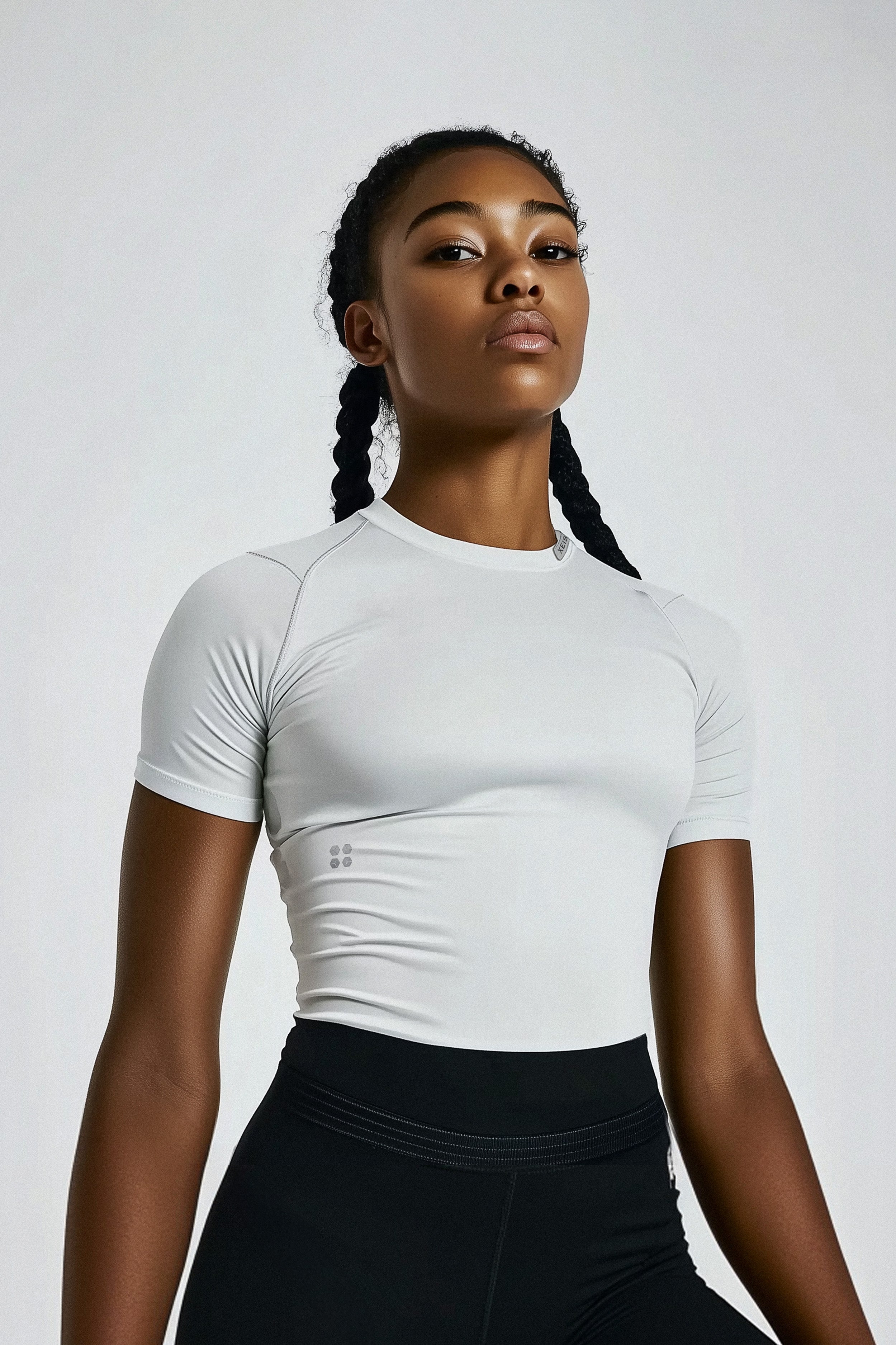 Womens Compression Short Sleeve - White