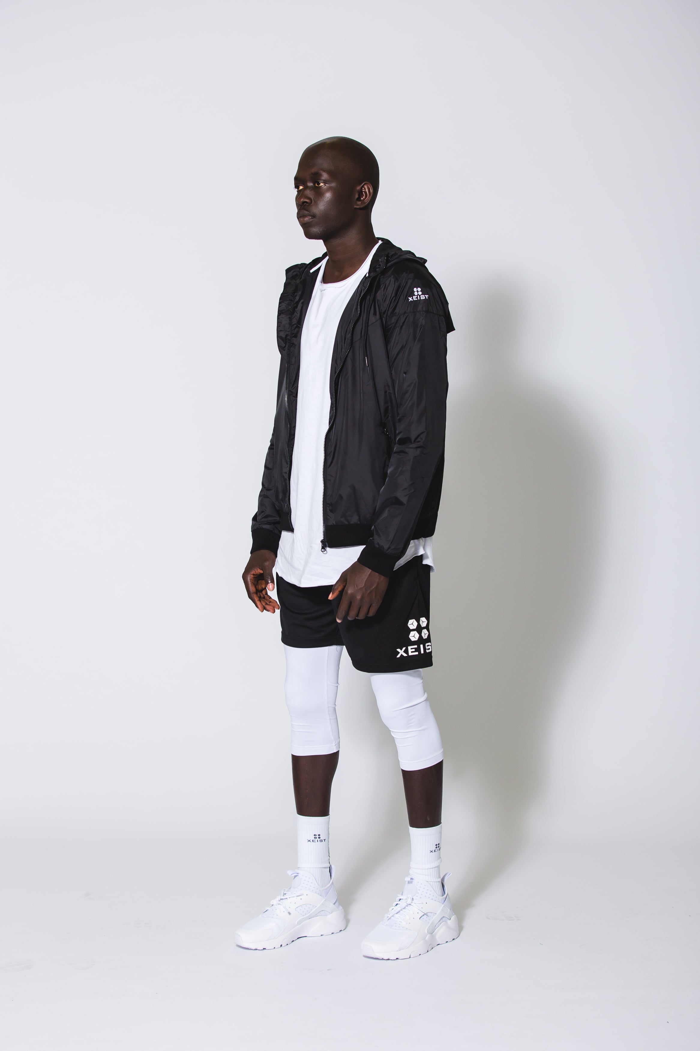 Limitless Shorts with Built in White Compression - Xeist