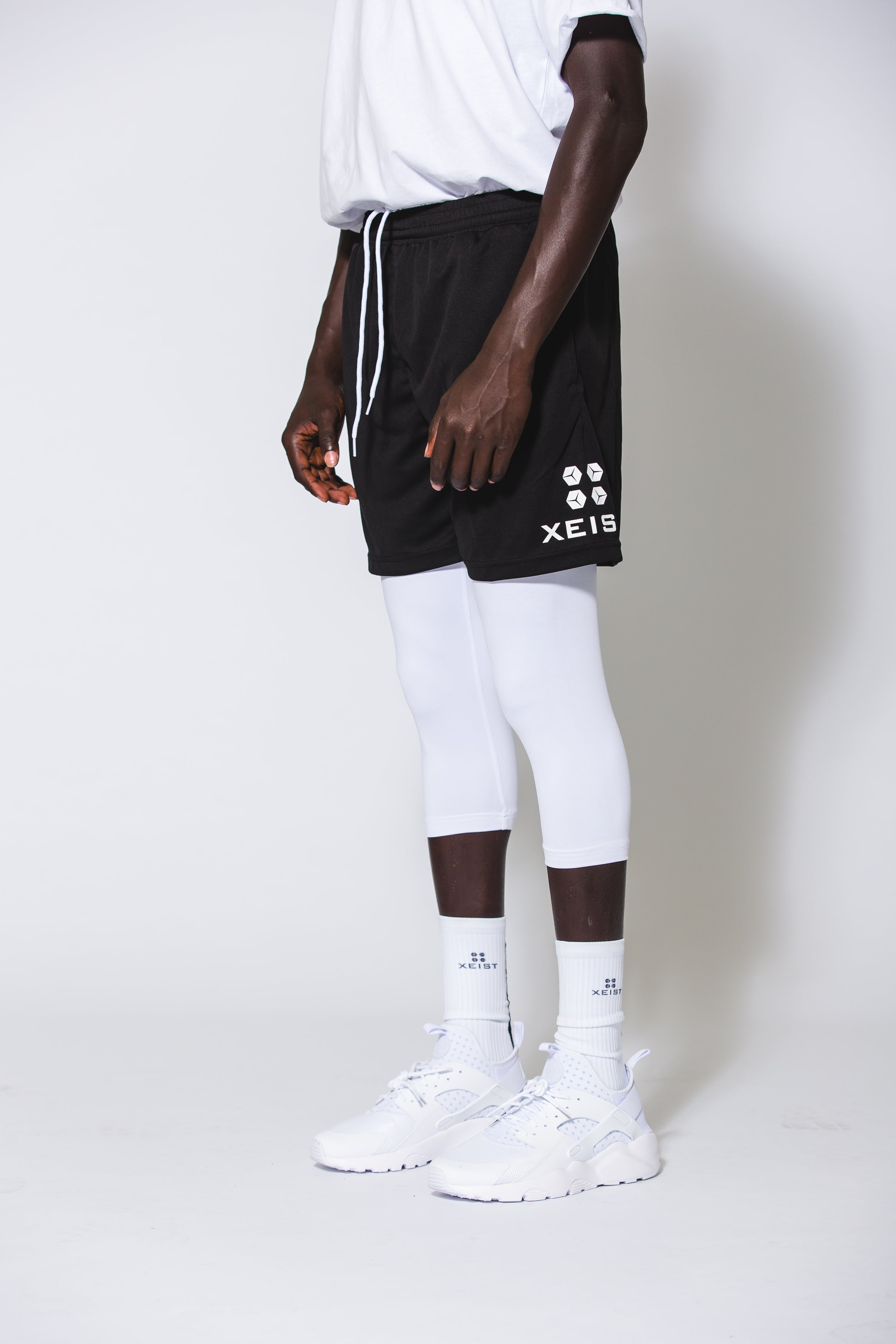 Limitless Shorts with Built in White Compression - Xeist