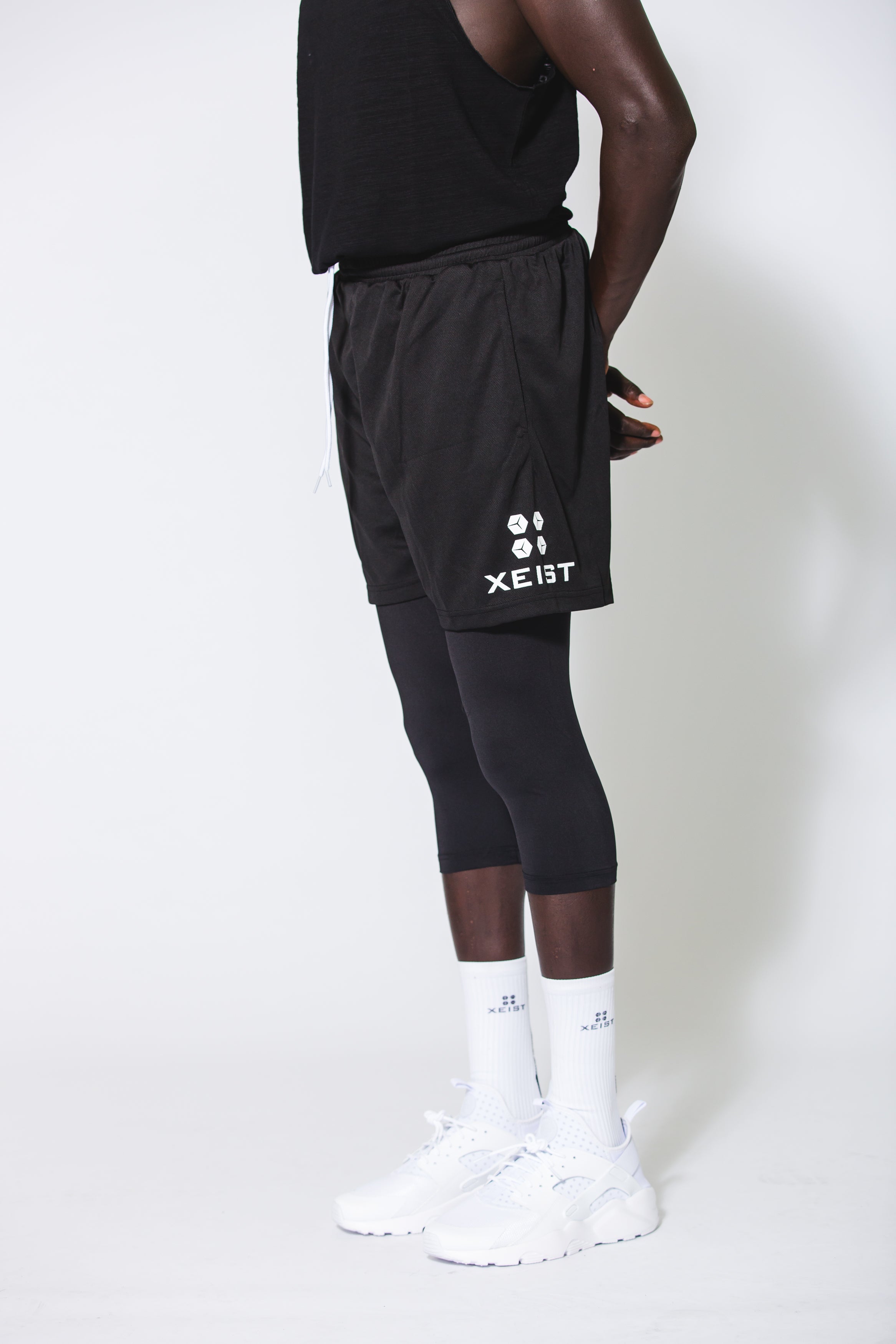 Limitless Shorts With Built in Black Compression - Xeist