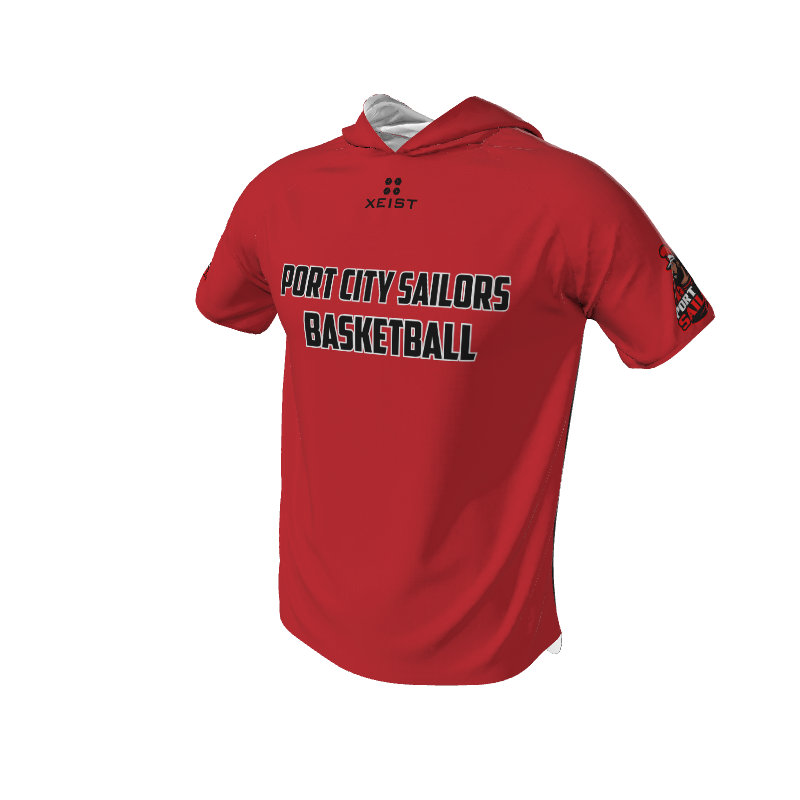 Basketball Stripe Short Sleeve Hooded Shooting Shirt. (x 12)