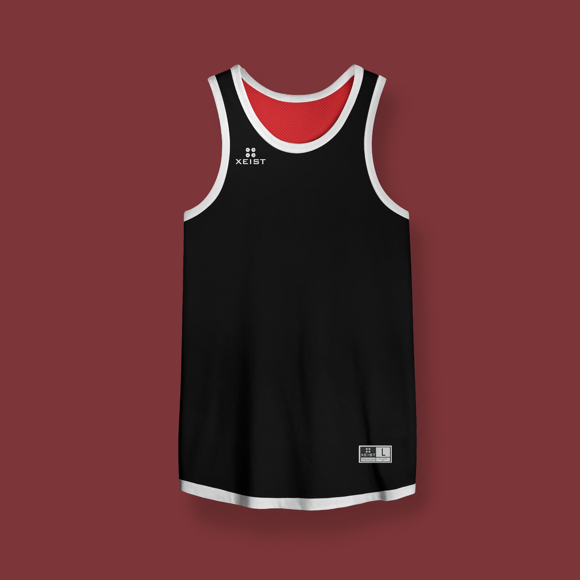 LiteOneX Reversible Jersey: Red & Black